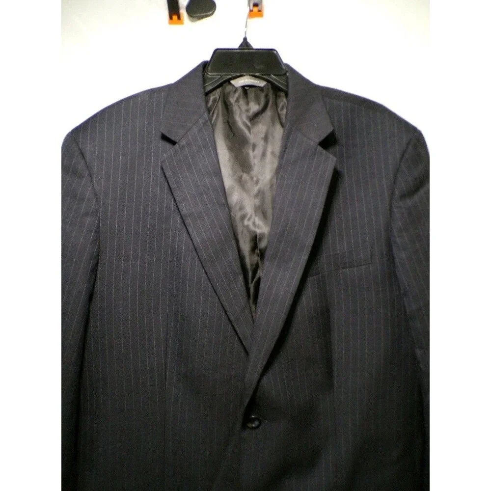 MERONA Men's 42 Long Pinstripe Suit Jacket Blazer Notch Lapel Vintage